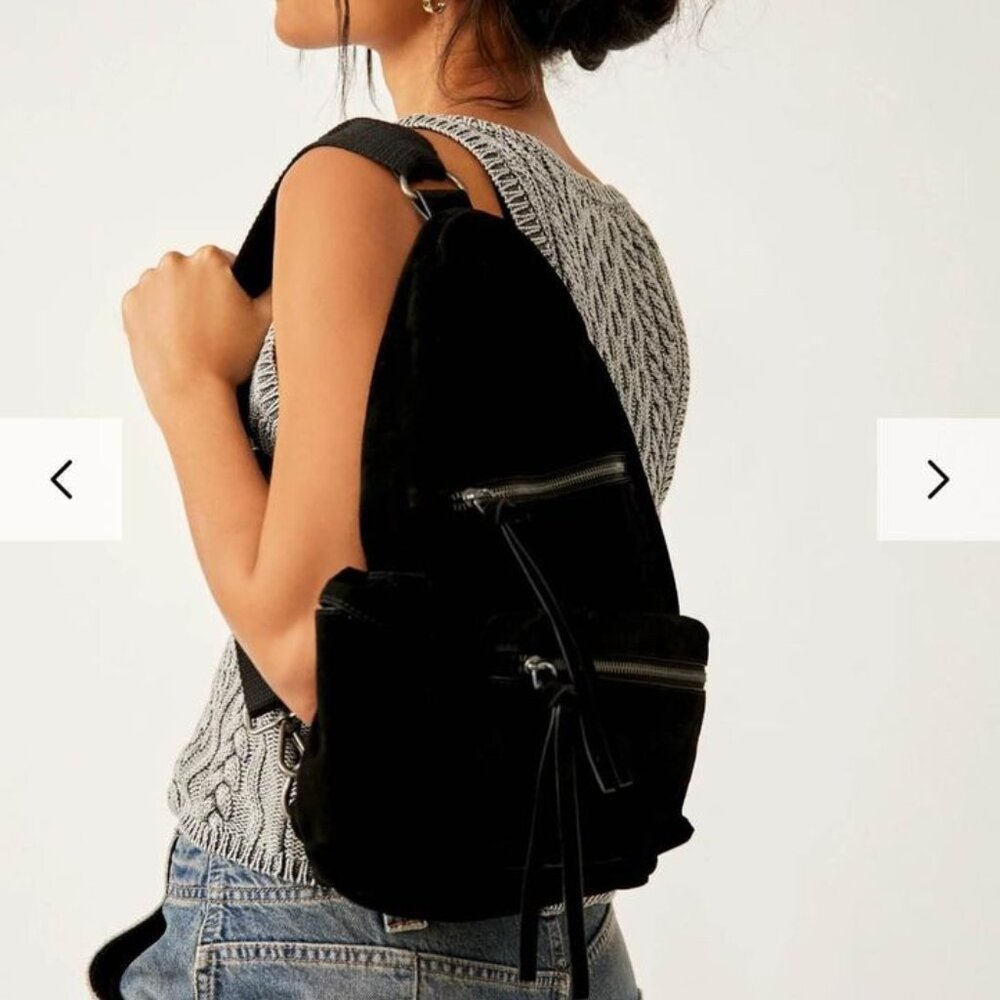 Free People Oxford Suede Sling Bag | Black
